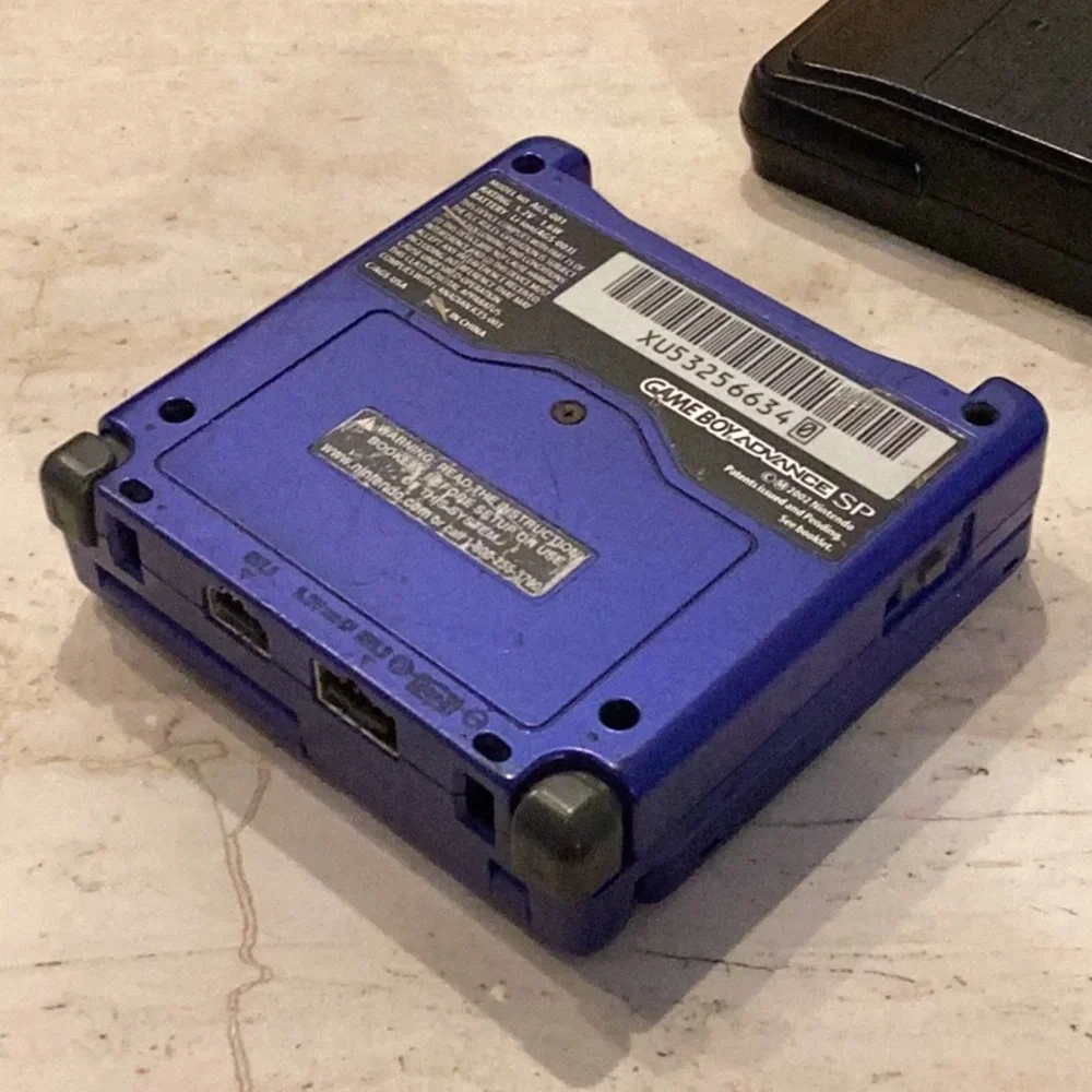 Gameboy Advance SP Console ASG-001 Nintendo GBA Game Boy Cobalt Blue Charger